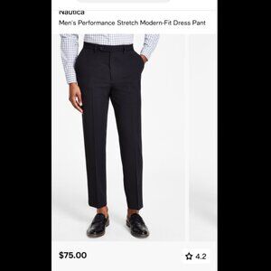 NAUTICA MEN'S STRETCH MODER-FIT DRESS PANTS (32WX30L)